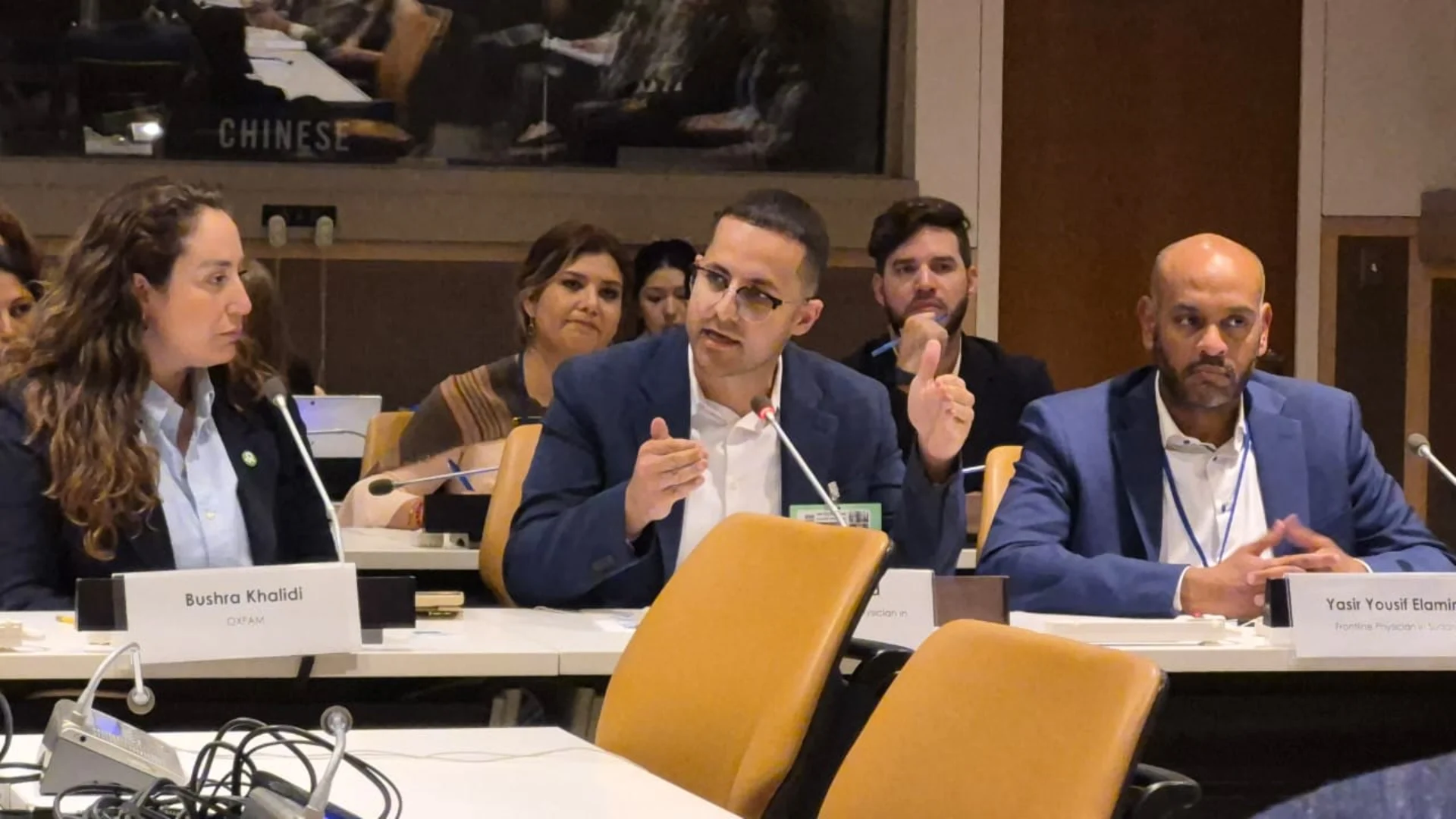 Speakers representing health care professionals in conflict countries