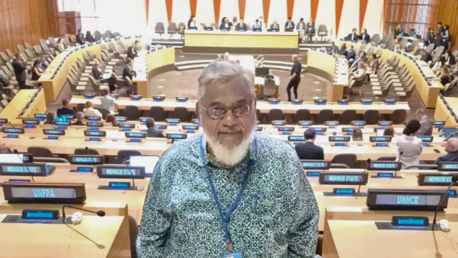 At the ECOSOC chamber meeting room for the transition meeting