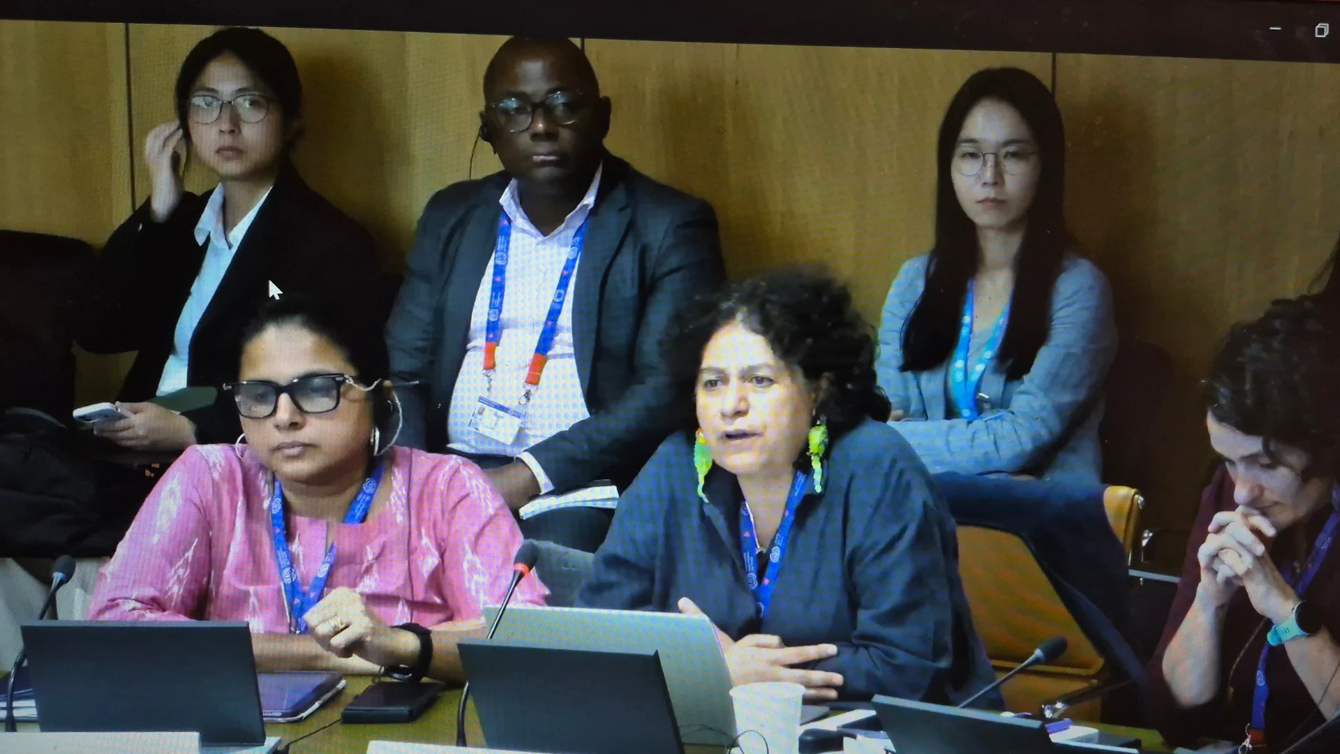 Ms Sandra delivering her comments at the Launch program at ILO on June 11, 2026
